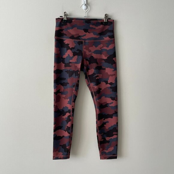 Lululemon Wunder Train High-Rise Tight 25" Camo Activewear Leggings Red/Blue 8 - Picture 2 of 9